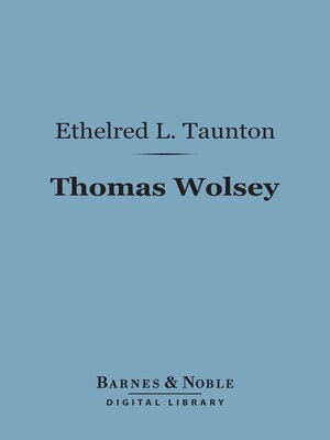 cover image of Thomas Wolsey (Barnes & Noble Digital Library)
